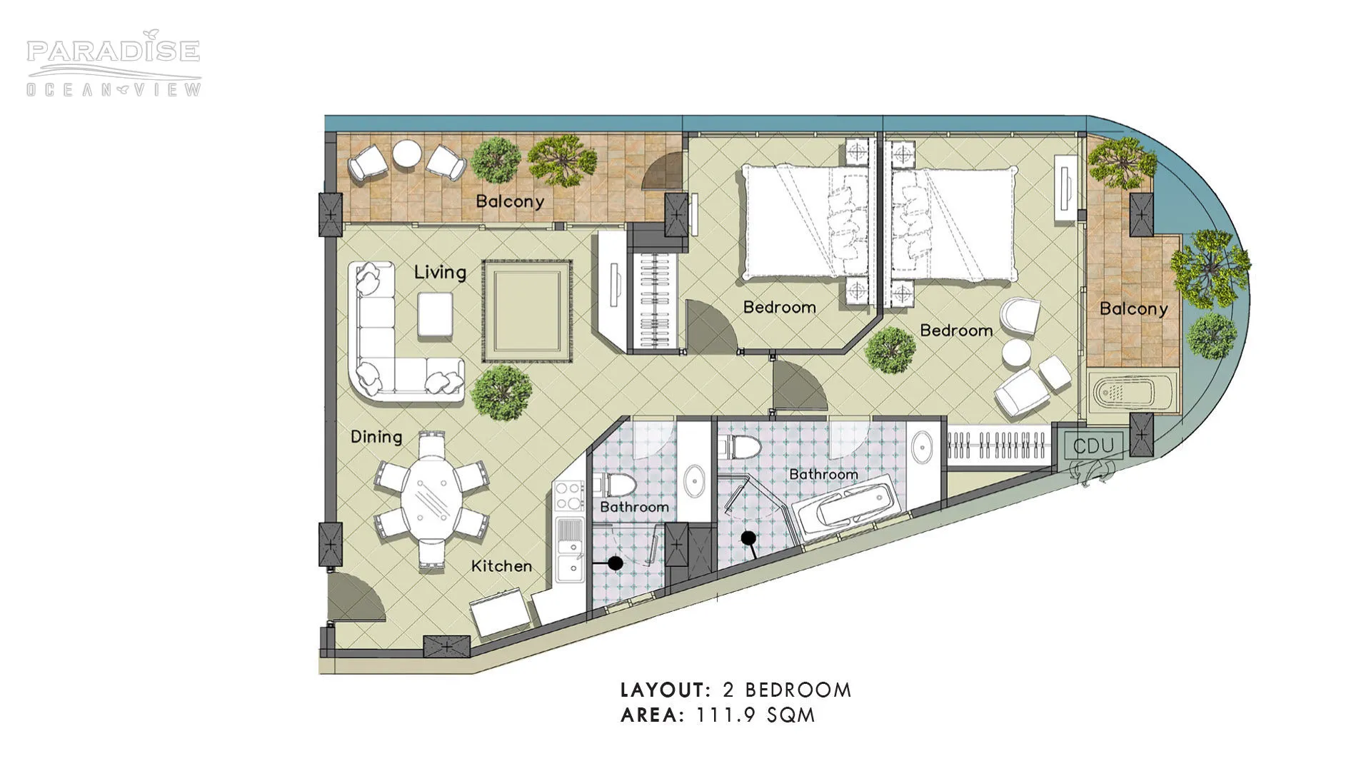 Paradise Ocean View Unit Plan