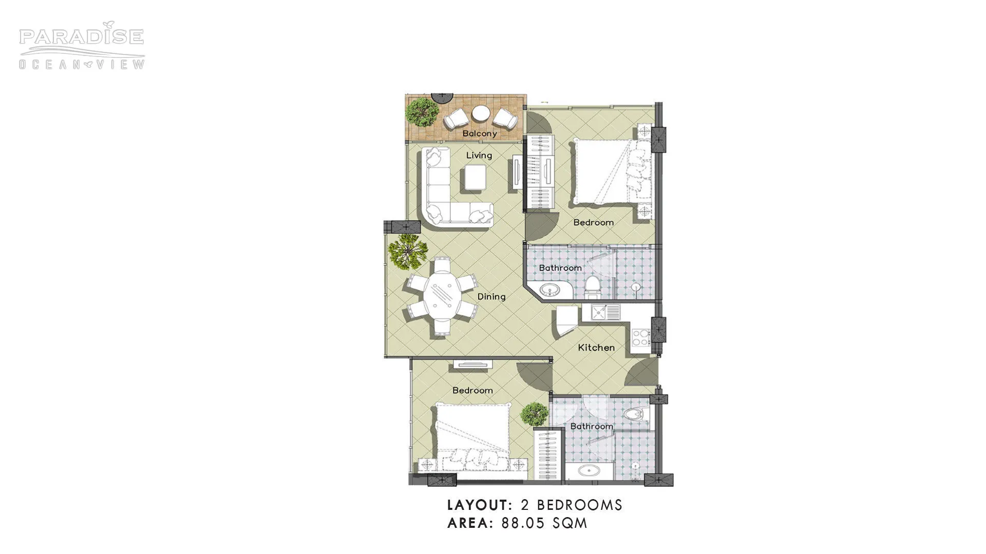 Paradise Ocean View Unit Plan