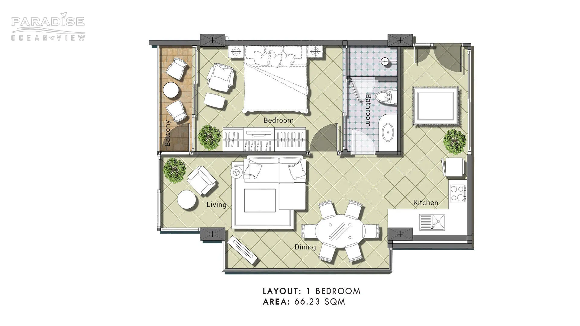 Paradise Ocean View Unit Plan